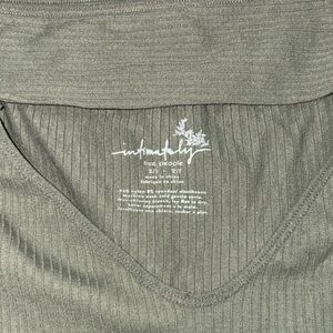 Free People Intimately Ribbed Green Top